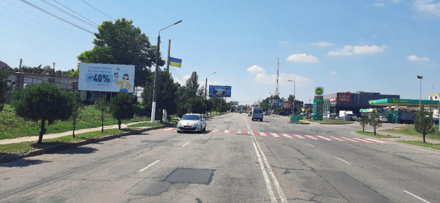 Щит 6x3,  пр. Богдана Хмельницького южний ви їзд (р-н вул. Берегової) центральний проспект
